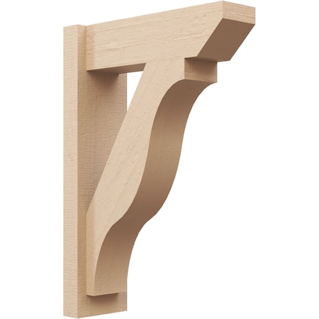 Ekena Millwork 6-in W x 18-in D x 26-in H Funston Slat Rough Cedar Woodgrain TimberThane Outlooker, Primed Tan OUTUR060X18X26FST24RCPR